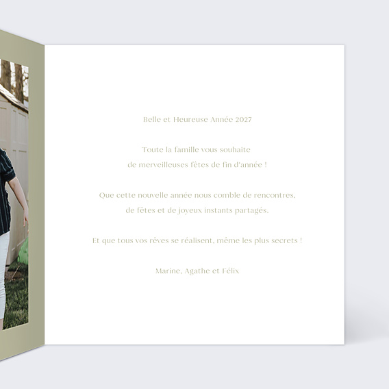 Carte de Voeux Particuliers Etiquette Carré
