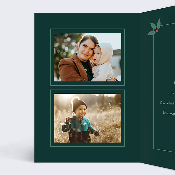 Carte de voeux Petits Végétaux Intérieur Gauche