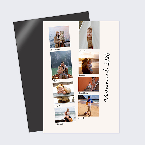 Carte de Voeux Particuliers Photomaton 12 Mois