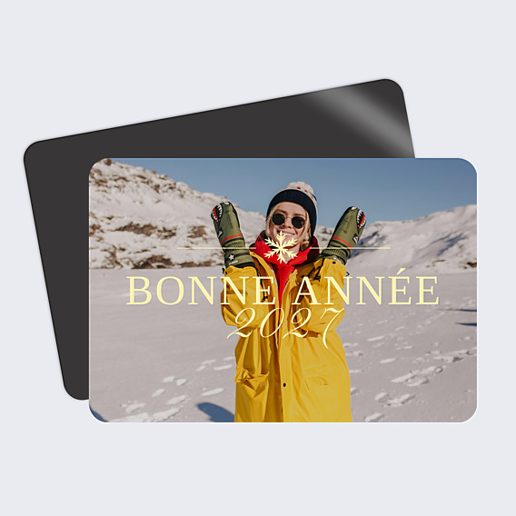 Carte de Voeux Particuliers Typo hivernale