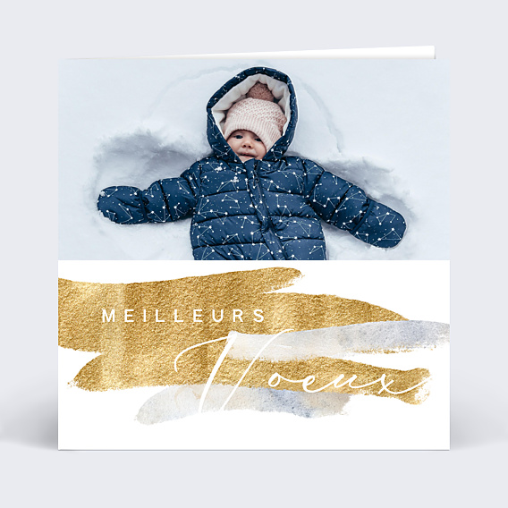 Carte de Voeux Particuliers Pinceau Texturé
