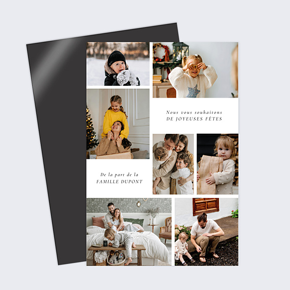 Carte de Voeux Particuliers Double étiquette