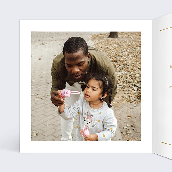 Carte de voeux Classique bleu Intérieur Gauche