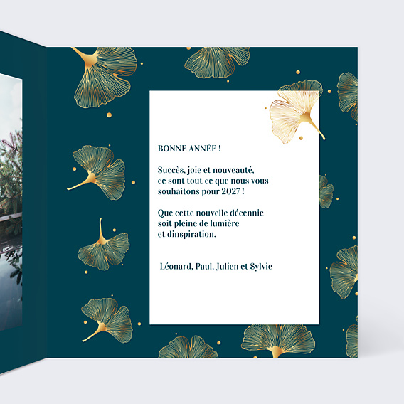 Carte de Voeux Particuliers Gingko III
