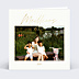 Carte de Voeux Particuliers Classique blanc et ocre