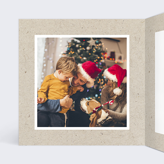 Carte de Voeux Particuliers Polaroid Couronne de Pins