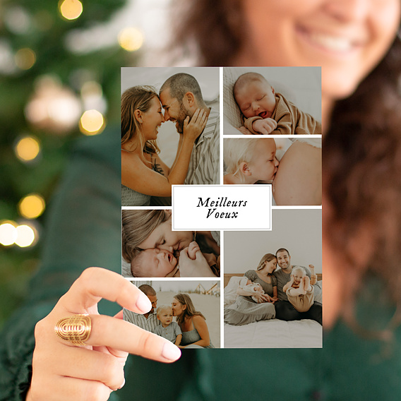 Carte de voeux Multiphotos Etiquette Après 1