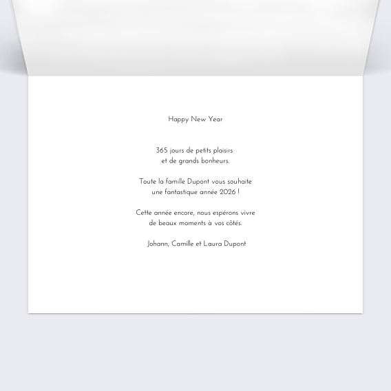 Carte de Voeux Particuliers Calendrier Boule Suspendue