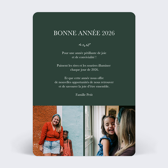 Carte de voeux Espièglerie Verso