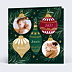 Carte de Voeux Particuliers Boules de Noel Chic