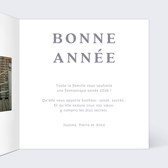 Carte de Voeux Particuliers Pleine page minimaliste