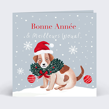 Carte de Voeux Particuliers Chien
