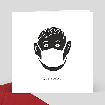 Carte de Voeux Particuliers Dcoupe Sourire