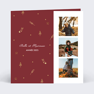 Carte de Voeux Particuliers Pattern ocre