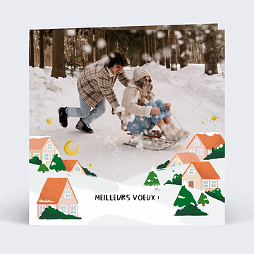 Carte de Voeux Particuliers Village Enneig