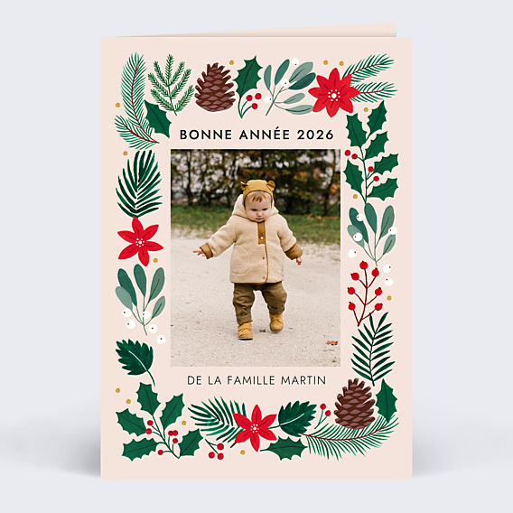 Carte de Voeux Particuliers Herbier d'Hiver