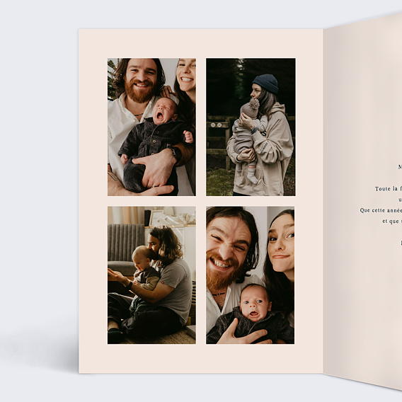 Carte de voeux Animaux Foret Intérieur Gauche