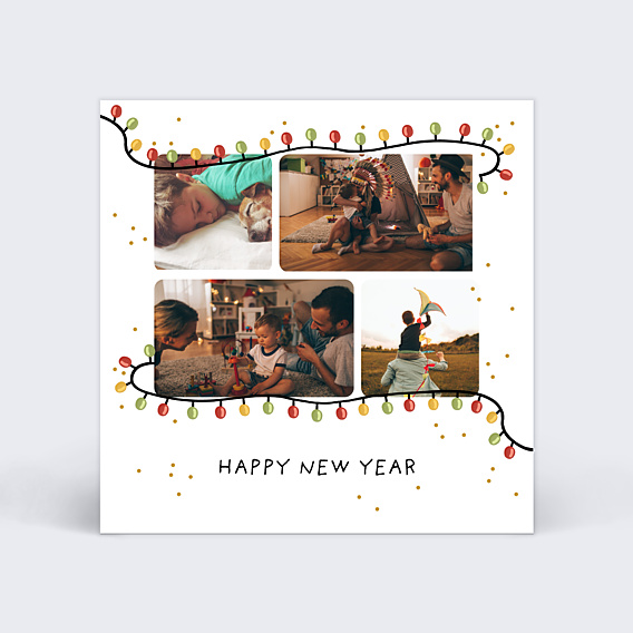 Carte de Voeux Particuliers Lumières de Noel 