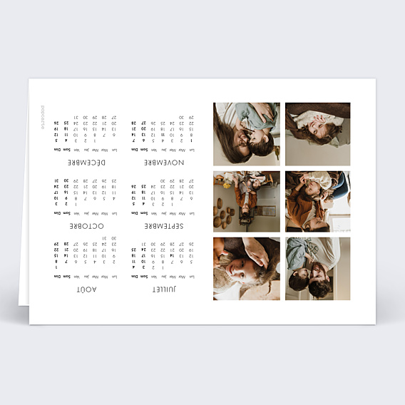 Carte de Voeux Particuliers Calendrier Meilleurs Voeux