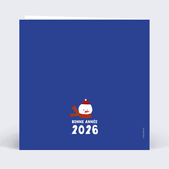 Carte de Voeux Particuliers Rétrospective Bonhomme de neige