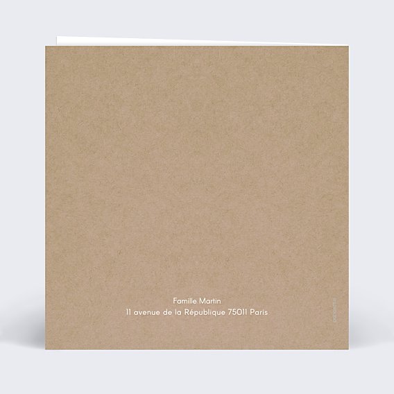 Carte de Voeux Particuliers Classique kraft