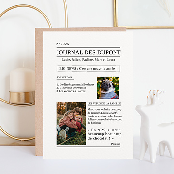 Carte de Voeux Particuliers Gazette Familiale
