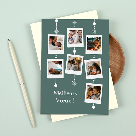 Carte de Voeux Particuliers Jolie Guirlande
