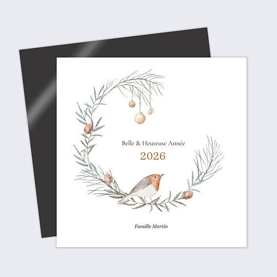 Carte de voeux Petit Rouge Gorge