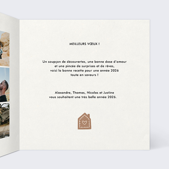 Carte de voeux Petits Biscuits Intérieur Droit