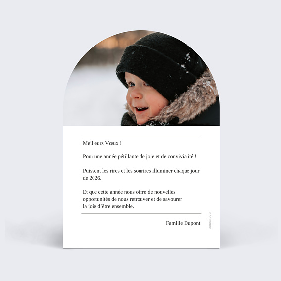 Carte de voeux Petite définition Verso