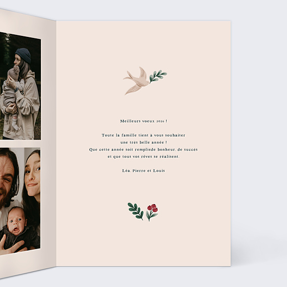 Carte de Voeux Particuliers Animaux Foret