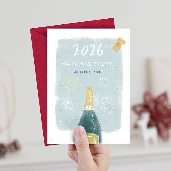 Carte de Voeux Particuliers Champagne