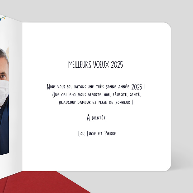 Carte de Voeux Particuliers Masque de fête Intérieur Droit