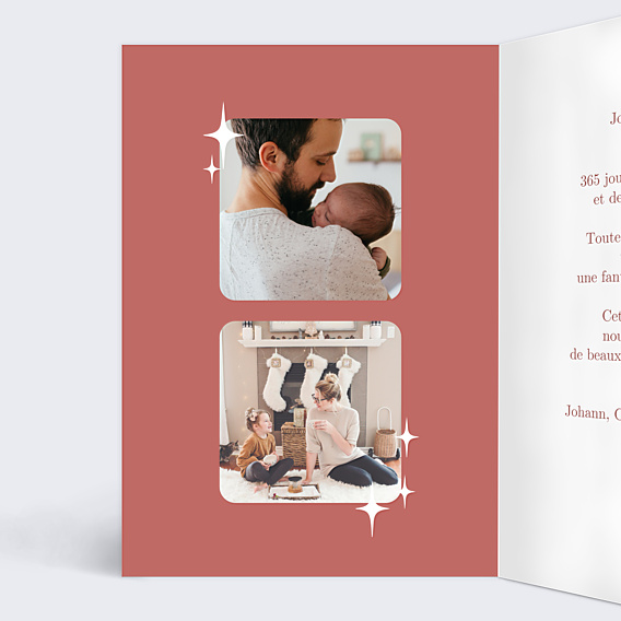 Carte de Voeux Particuliers Scintillements