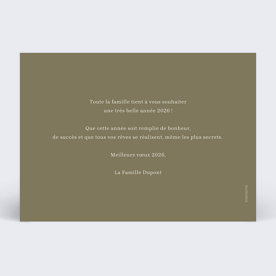 Carte de Voeux Particuliers Année en grand