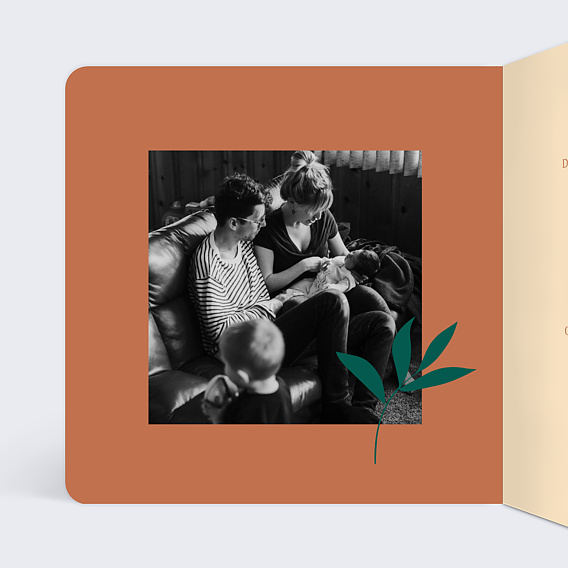 Carte de voeux Safran Intérieur Gauche