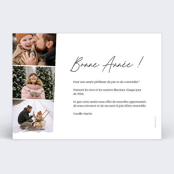 Carte de voeux Photobooth Verso