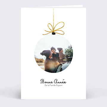 Carte de Voeux Particuliers Boule Suspendue