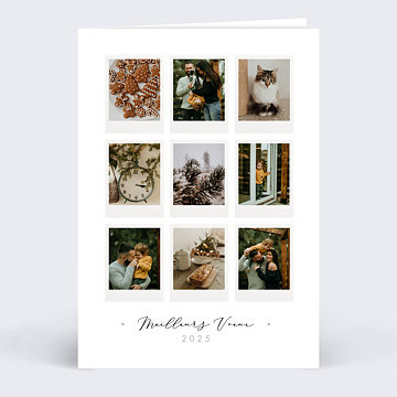 Carte de Voeux Particuliers Pêle-Mêle Polaroid