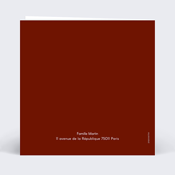 Carte de Voeux Particuliers Classique rouge