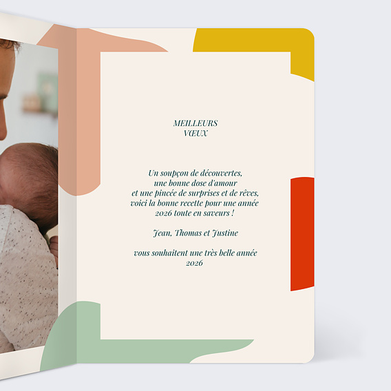 Carte de voeux Haut en Couleurs I Intérieur Droit