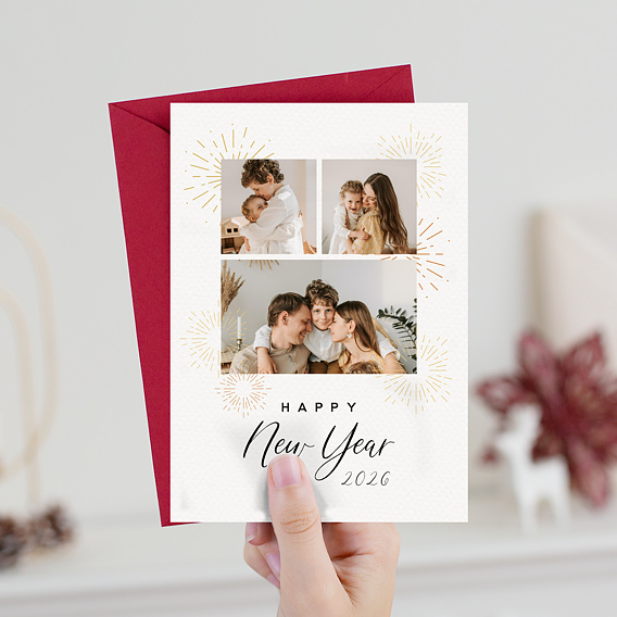 Carte de Voeux Particuliers Joyeuses Explosions