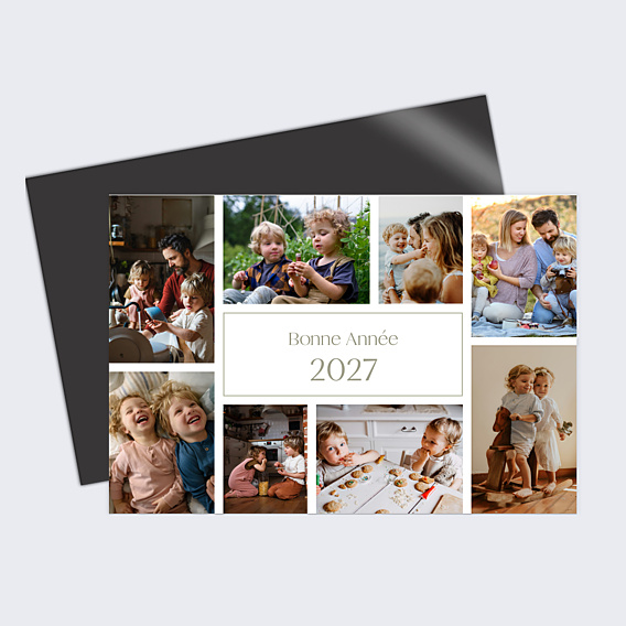 Carte de Voeux Particuliers Etiquette rectangle