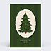 Carte de Voeux Particuliers Sapin illustré vintage