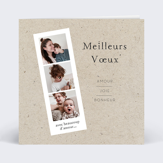 Carte de voeux Découpe Marque-Page Recto