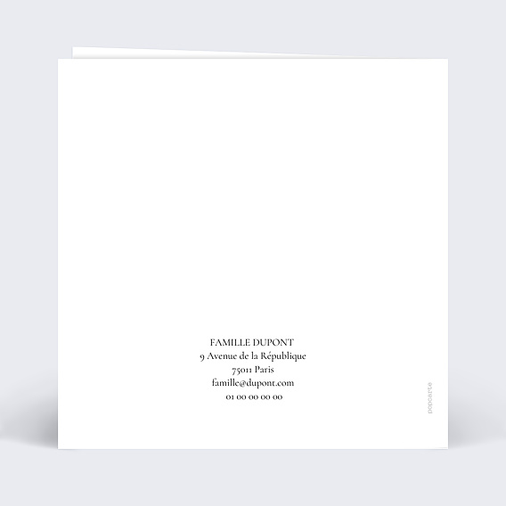 Carte de voeux Voeux Manuscrits Verso