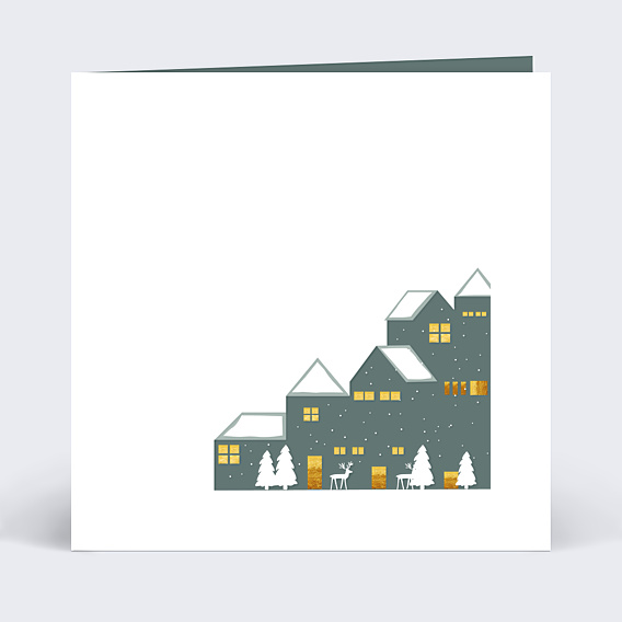 Carte de Voeux Particuliers Village de Montagne
