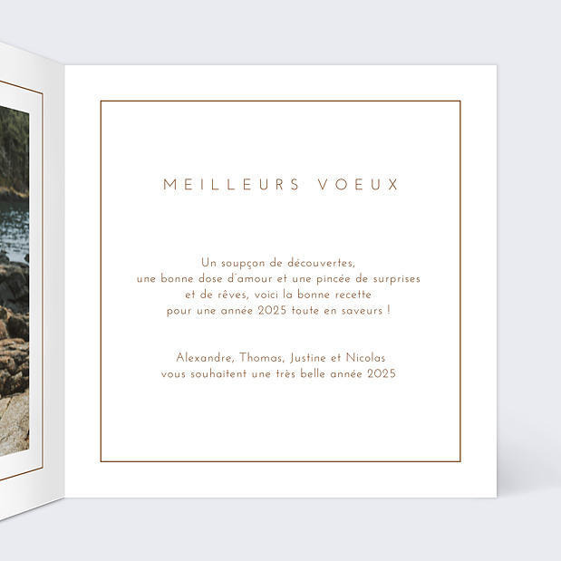 Carte de Voeux Particuliers Effervescence Intérieur Droit
