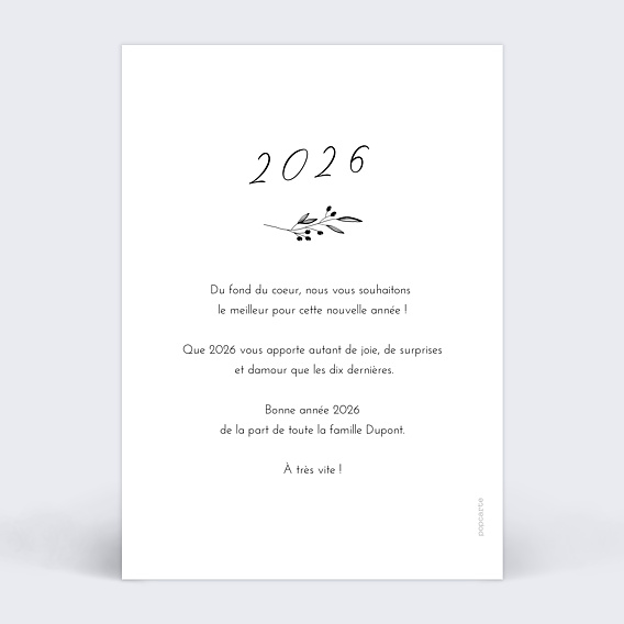 Carte de voeux Mistletoes Verso