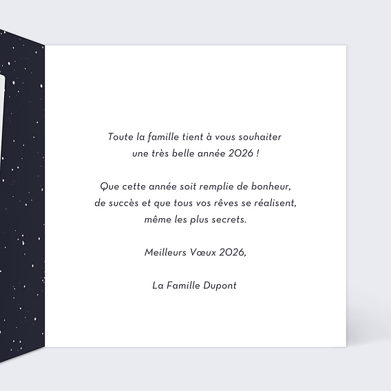 Carte de voeux Polaroid Enneigé Intérieur Droit